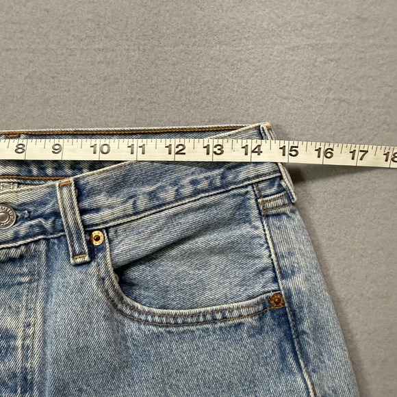 VTG Levi Strauss 501 Mens Light Wash Straight Leg Jeans W32L34 Y2K Grunge Cowboy - Picture 6 of 8